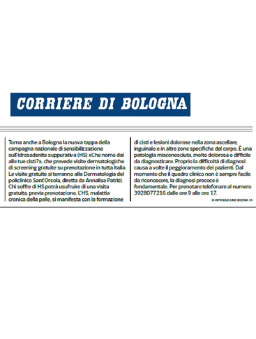 Policlinico. Saper riconoscere l’idrosadenite. Sabato visite gratis