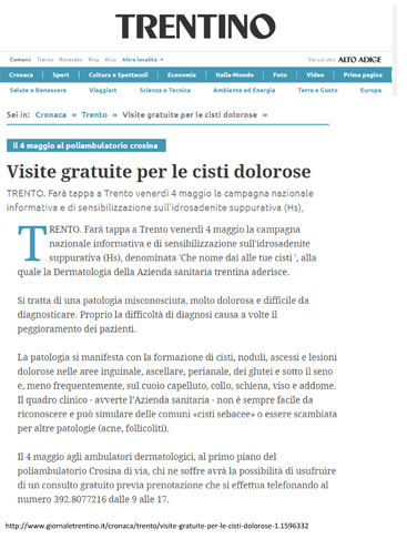 Visite gratuite per le cisti dolorose