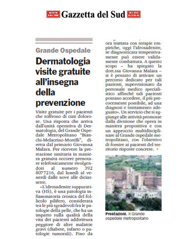 Dermatologia visite gratuite all’insegna della prevenzione