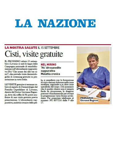 Cisti, visite gratuite