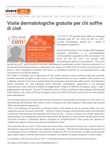 Visite dermatologiche gratuite per chi soffre di cisti