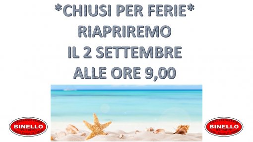 *CHIUSI PER FERIE*